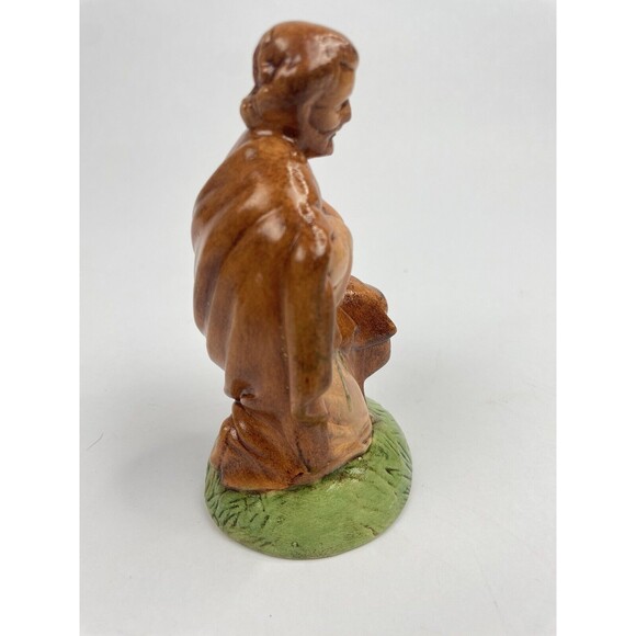 Vintage Atlantic Mold Nativity Joseph Hand Painted 5" No Staff - Picture 4 of 7